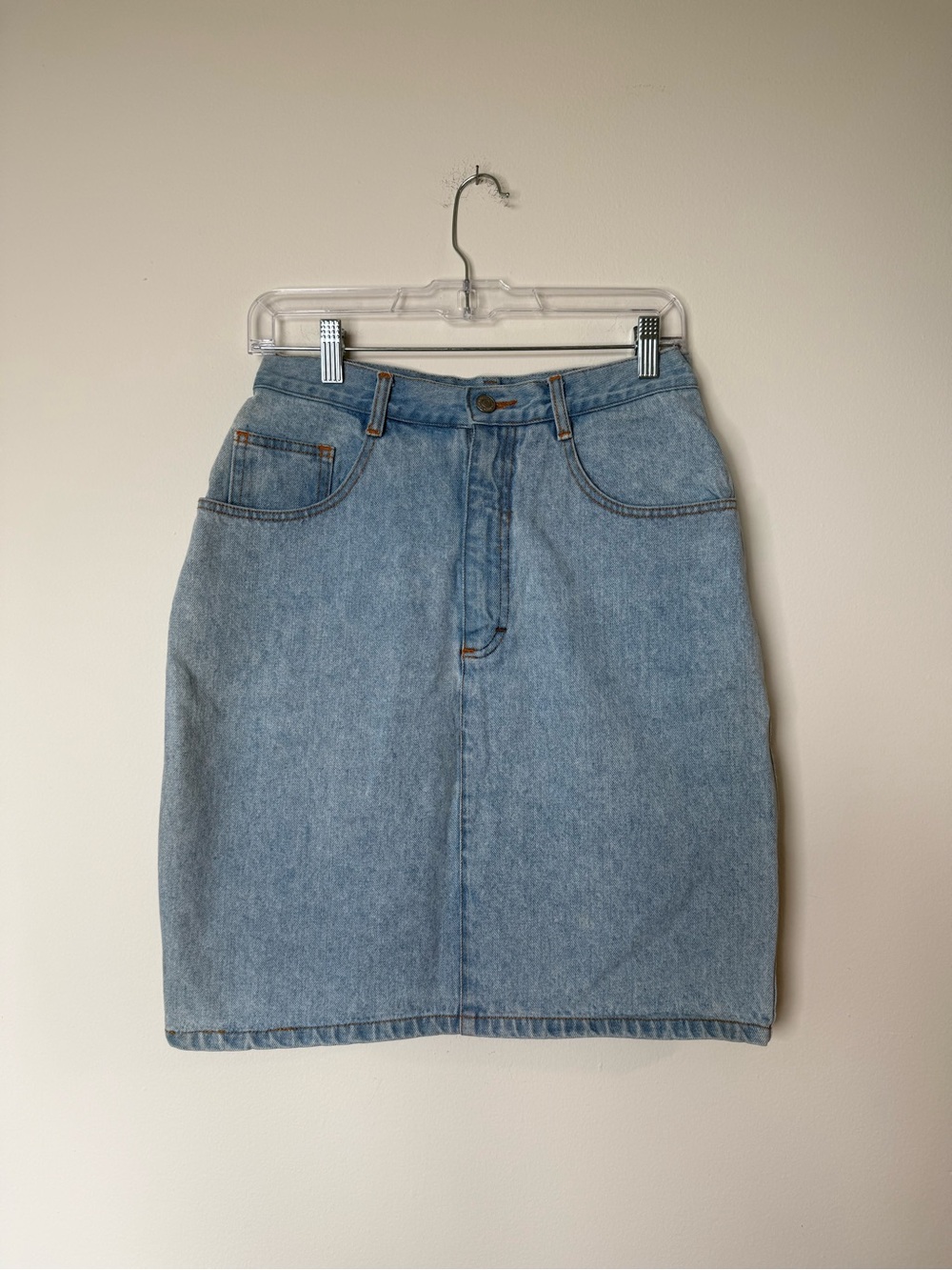 Jordache Light Blue Denim Skirt - Women's Casual 90s Pencil Style